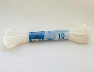 Шнур (веревка) полипропилен вязаный  d=6мм, 10м, без сердечника, белый, 30173 Сибшнур