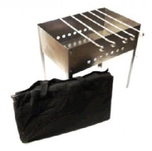 Мангал Стандарт-Лайт 500*300*500 (сталь 0,5мм) + шампур углов.(6шт) 410*10*0,5мм сумка Бастион 50704