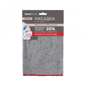 Насадка МОП для швабры плоская микрофибра 14*43см Людвиг Master House 60302