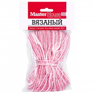Шнур (веревка) ПП "Вязаный" d=4мм, 20м усиленный без сердечника, цв. Master House 60389