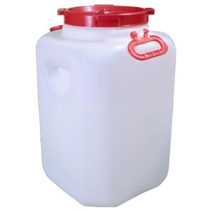 Бочка сад. 50л Дачная квадратная (синяя) ПНД (пищевая)