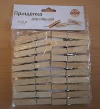 Прищепки бельевые, деревянные, усиленные, 20шт/уп, цена за уп, арт.Н-210, AST