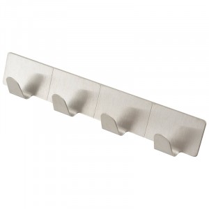 Вешалка на самоклеящейся основе SSH-02, 4 крючка, 2,5*16см, нерж.сталь 8228 Рыжий Кот