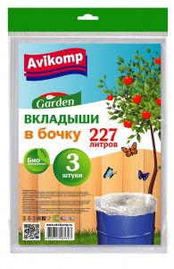 Вкладыши в бочку Garden 227л, 40мк, ПНД, рулон, прозр. 5347