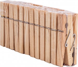 Прищепки бельевые, деревянные (24шт)  311372 Рыжий кот