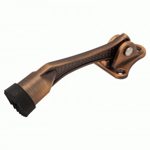 Фиксатор дверной АЛЛЮР КН-130 WW белый "козья ножка"