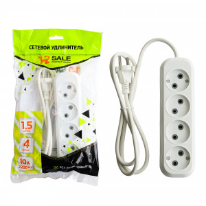 Удлинитель ПВС 3*1 , 4роз 5м 16А SmartBuy