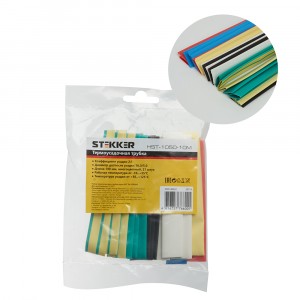 Трубка термоусадочная ТУТ 12/6мм, черная , поштучно