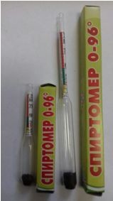 Спиртомер бытовой 14см (БОЛЬШОЙ), диапазон 0-96 С