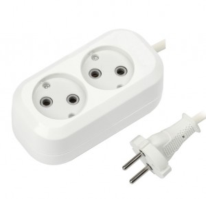 Удлинитель ПВС 3*1 , 2роз 2м 16А SmartBuy