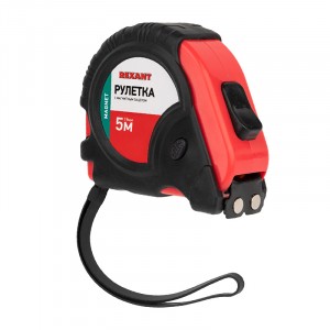 Рулетка 5м х 19мм магнитная, корпус ударопрочная пластмасса Vertex