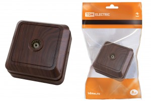 TDM Ладога Бук Розетка 2-местная 2П открытая установка (керамика)10А IP20SQ1801-0312 TDM