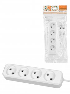 Удлинитель ШВВП 2*0,75 3 роз 5м 6А б/з SmartBuy