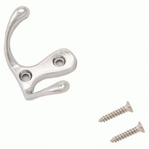 Крючок-вешалка мебельн 2-рожк СТАНДАРТ 002CP хром