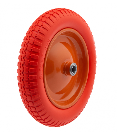Колесо для тачки 3.50-8 полиуретановое (бескамерное) D16 PU1416