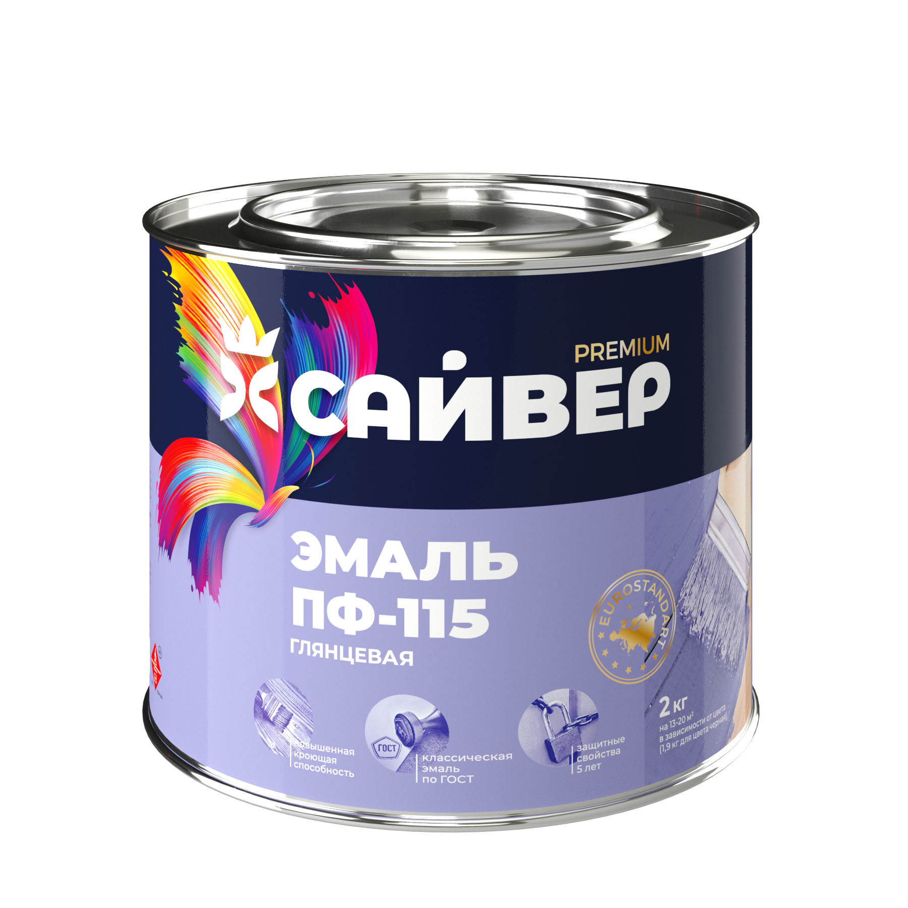Сайвер эмаль ПФ-115 темно-зеленый 1,8 кг
