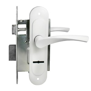 Птимаш ЗВ9-4.07 (ЗВ9-0623) с пружиной серебро Замок врезной с/руч (10)