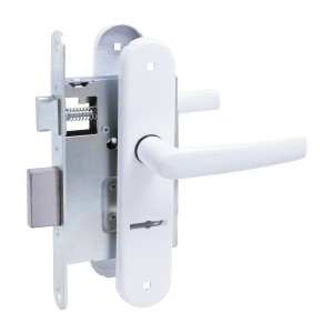 Замок врезной с/руч. Птимаш ЗВ9-4.08 (ЗВ9 КЛАССИКА) белый.