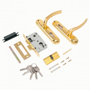 СТАНДАРТ 132/50 GP латунь  м/о 50мм кл/кл Замок врезной с/руч  (20)