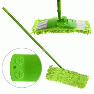 Швабра насадка микрофибра Лапша 14*44см,ручка тел.мет.120см,карманы/липучка МОРМ4 310361 Рыжий Кот