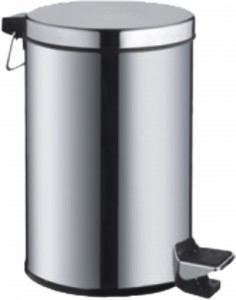 Ведро для мусора 3л с педалью. хром LEDEME