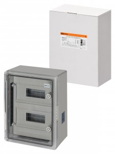 TDM бокс ЩРН-П-4 Эко модуля навесной сосна с дымчатой дверцей IP41 SQ0901-0012