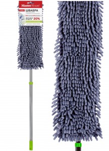 Швабра насадка микрофибра Лапша 13*43см ,ручка металл 120см,карманы
