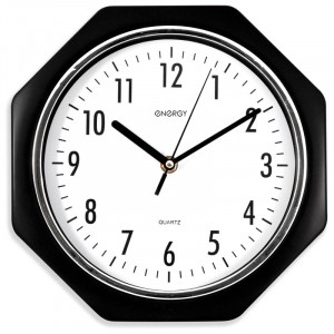 Часы настенные Energy EC-06, 24,5*24,5см (восьмиугол) плавный ход, пластик, 009306