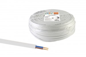 Провод (шнур) ШВВПмб 2х0,75 (бухта 20м) белый SQ0120-0202