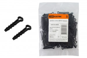 Дюбель-хомут нейлон черный  д6х14мм (уп 50шт)