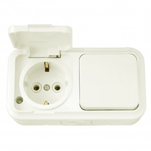 Bylectrica ПРАЛЕСКА АКВА блок (роз. 2 мест. 16А ОУ земля IP54, прозр крышка черный (РА16-303 черный)