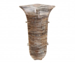 Угол внутр.для плинтуса 85мм Деконика 001 Белый