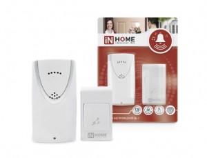 Звонок беспроводной с кнопкой и вилкой, 220В,32 мелодии