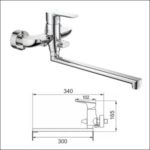 Смеситель для ванны Dionis B3-434