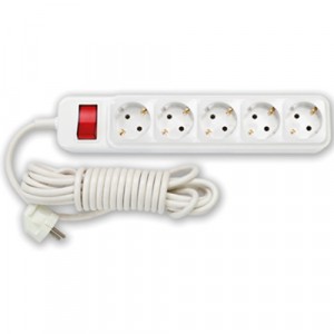 Удлинитель ПВС 3*1 , 5роз 5м 16А  с выключателем и с/з 3500ВТ SmartBuy