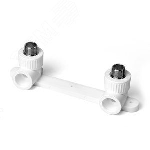 Планка монтажная с 2-мя водорозетками (комплект настенный д/смесителей) НР 20х1/2"полипропилен