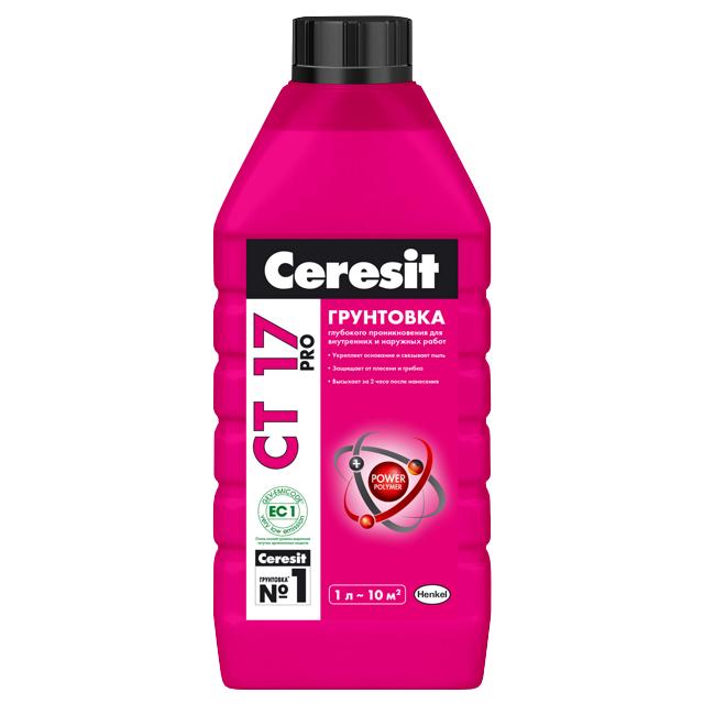 Грунт глубокого проникновения Ceresit CT17 PRO 1л (зима)