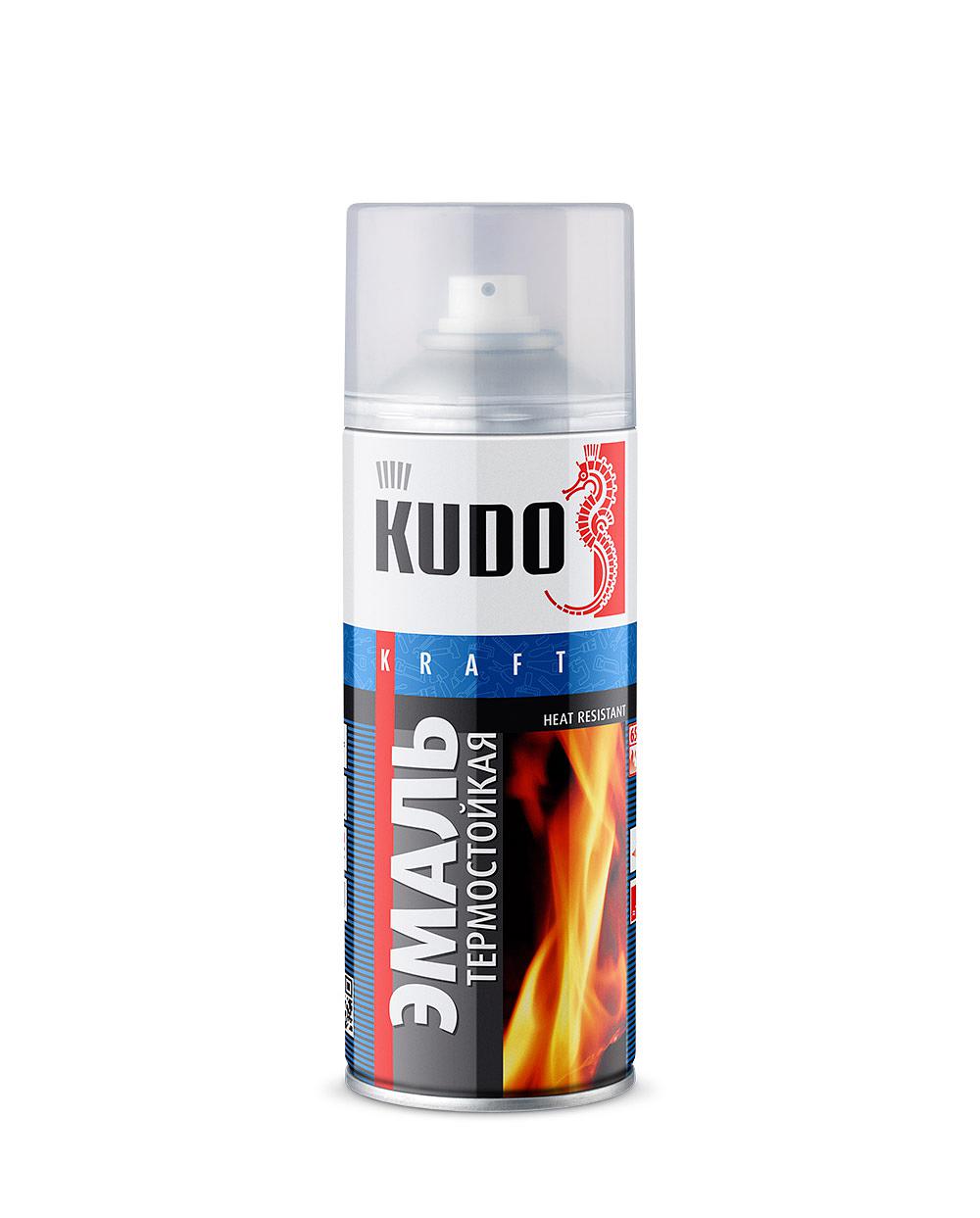 Эмаль термостойкая KUDO-5003 белая 520мл