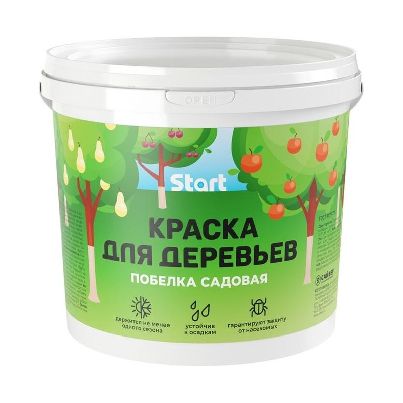 Краска для деревьев СТАРТ белая