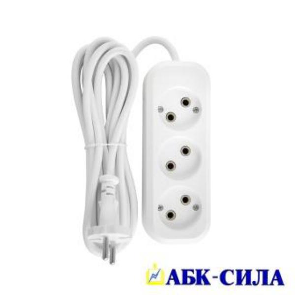 Удлинитель бытовой 9631972, ПВС 3х1, 3500-3680Вт, с/з, 2м