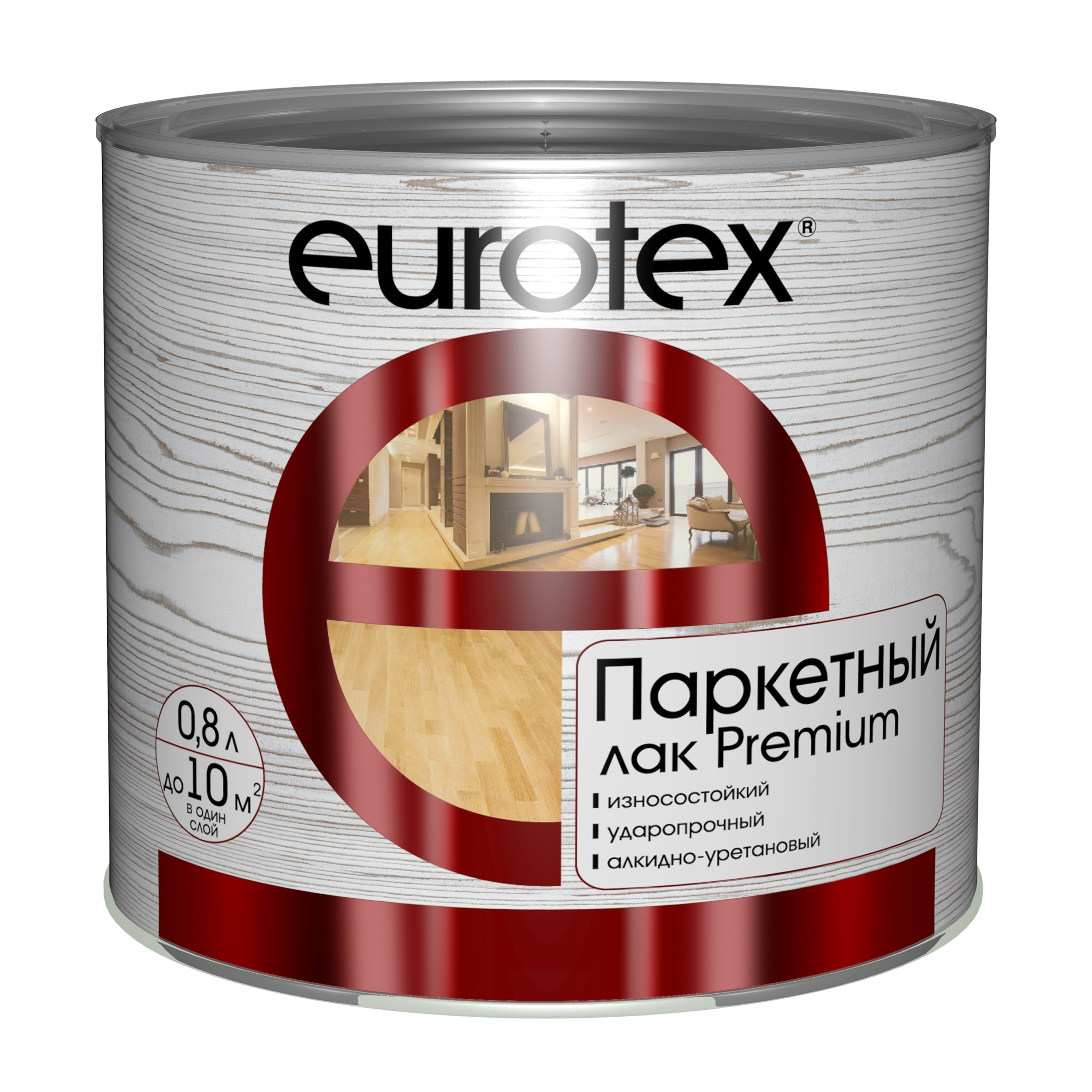 Евротекс-premium лак паркетный глянцевый  0,8 л./6/66