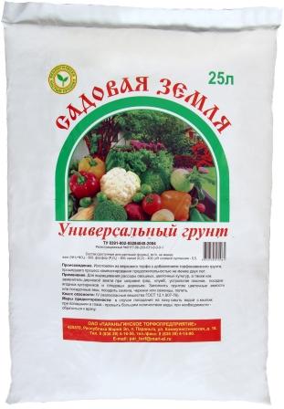 Грунт универсальный Садовая земля 25л, 9,3кг