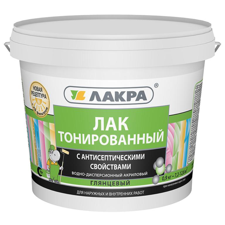 ЛАКРА лак ВД тонированный Бесцветный  0,9 кг.