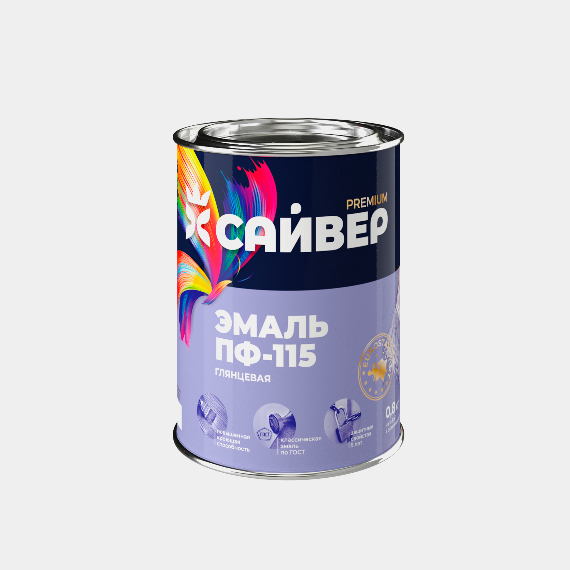 Эмаль ПФ-115 Сайвер бирюзовая 0,8кг