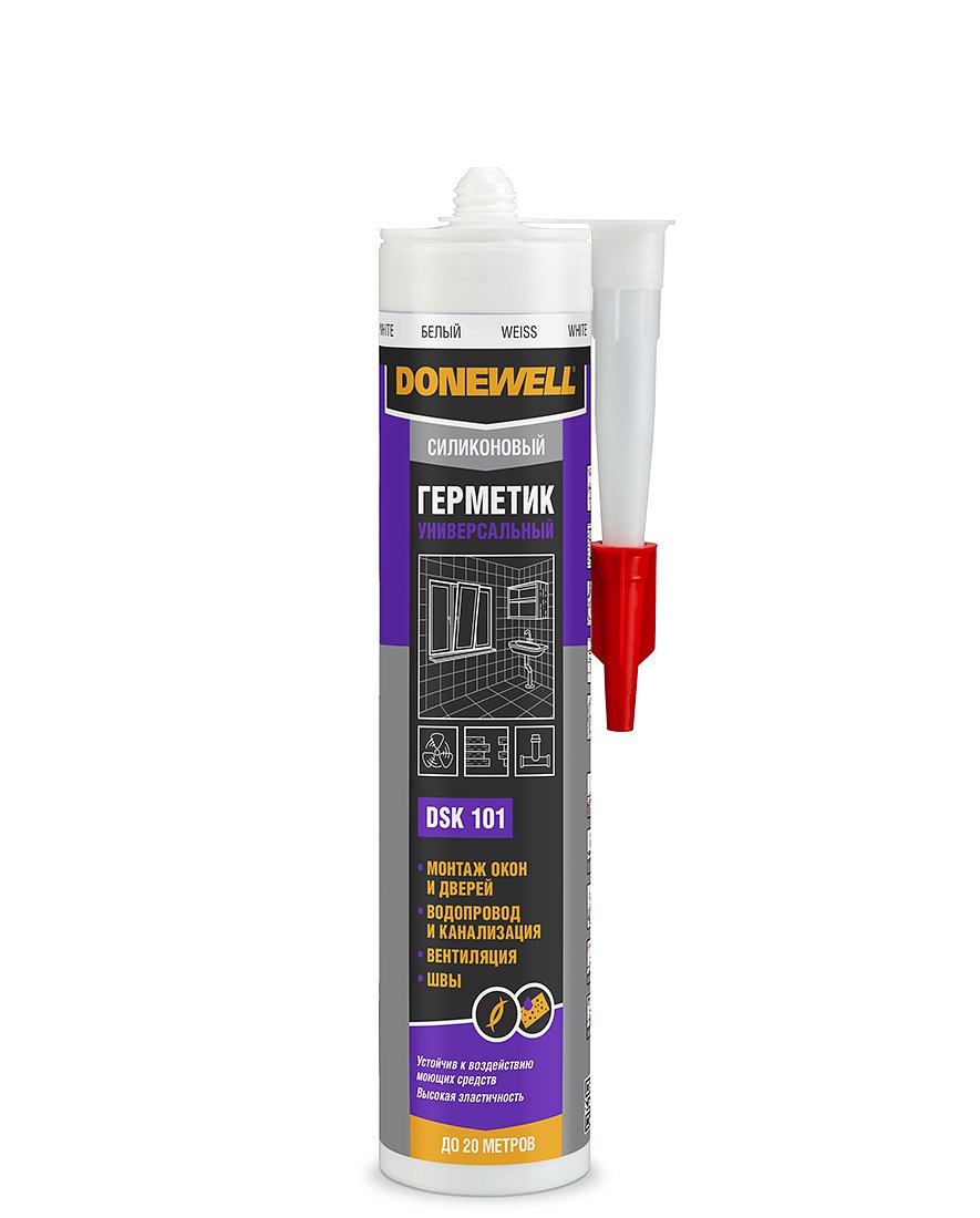 Герметик силикон унив бел 40мл Donewell