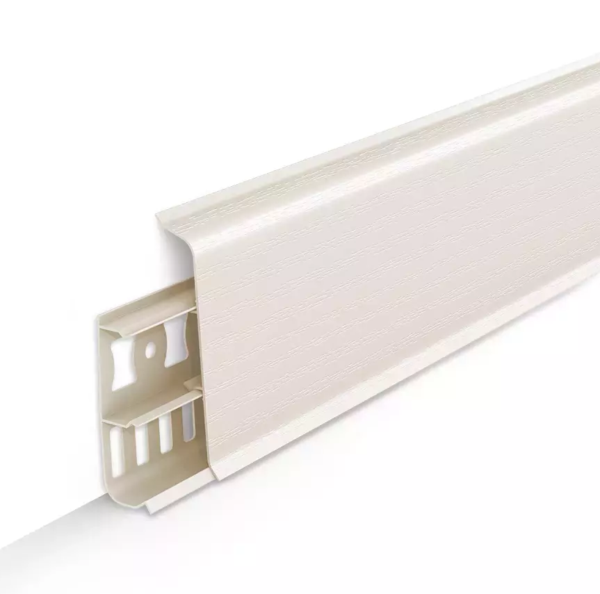 Деконика 85мм Плинтус Кремово-белый 2,2м 033