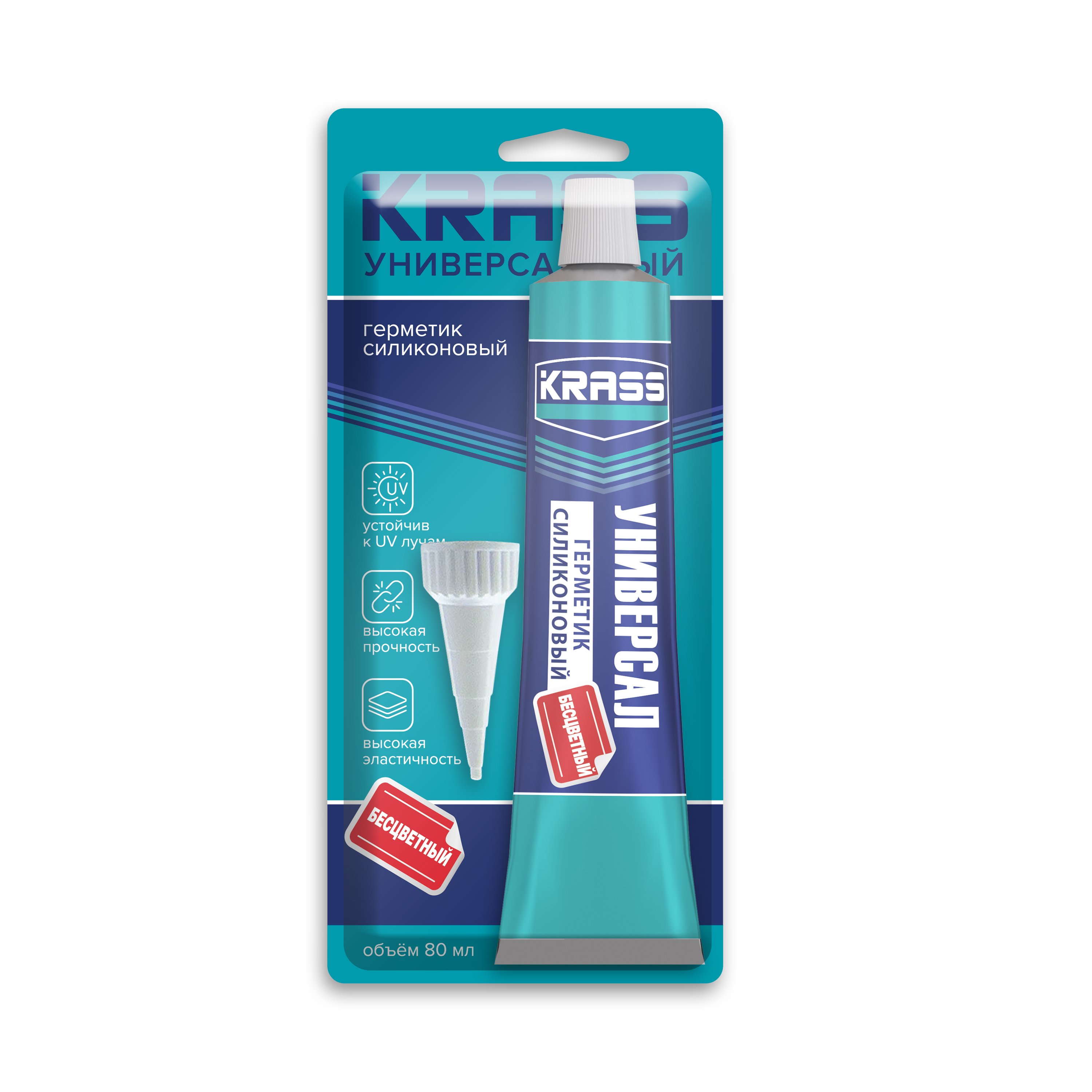 Красс герметик универсальный силиконовый бесцветный 300мл