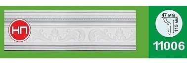 Плинтус потолочный для пвх панелей 3м пластик белый