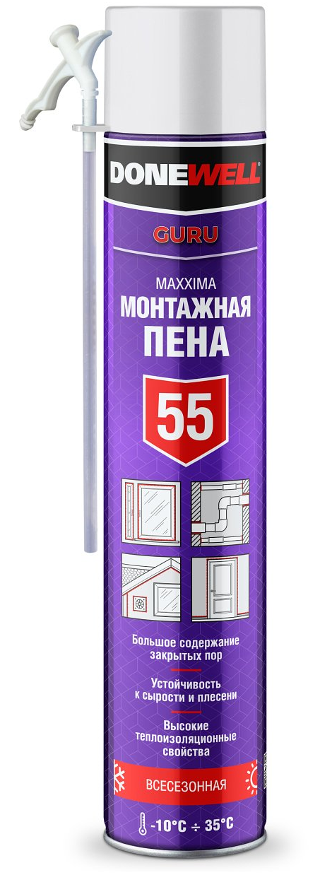 Donewell Maxxima 55 пена монт.бытовая всезонная 1000мл