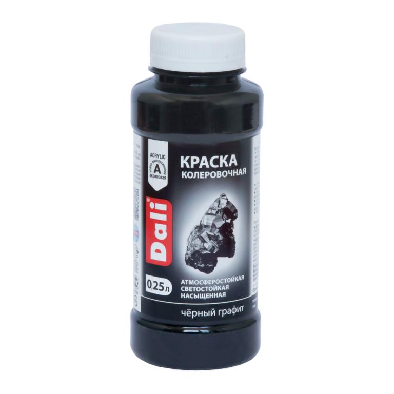 Дали краска колеровочная  черный графит 0,25 л/12